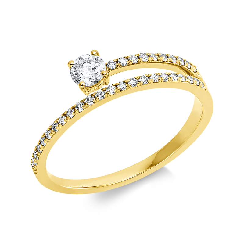 Solitaire mit Besatz Ring