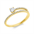 Solitaire mit Besatz Ring