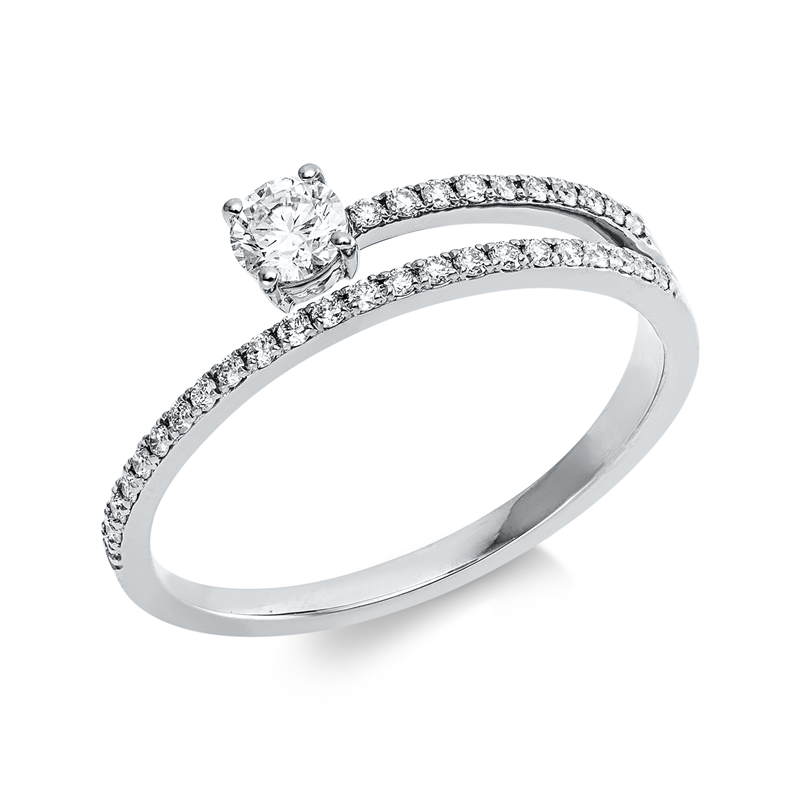 Solitaire mit Besatz Ring