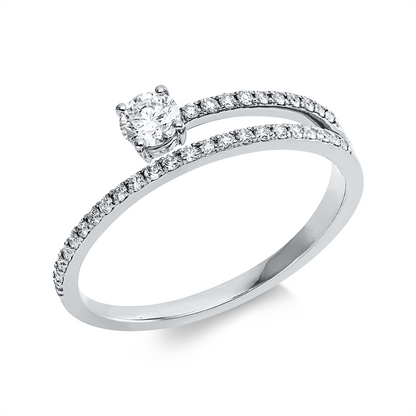 Solitaire mit Besatz Ring