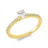 Solitaire mit Besatz Ring
