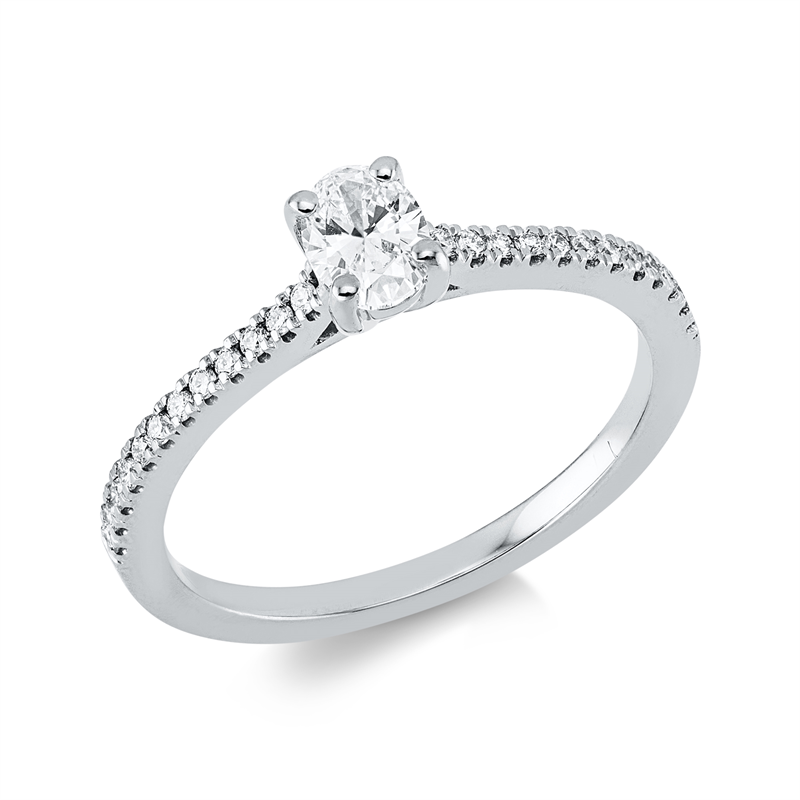 Solitaire mit Besatz Ring