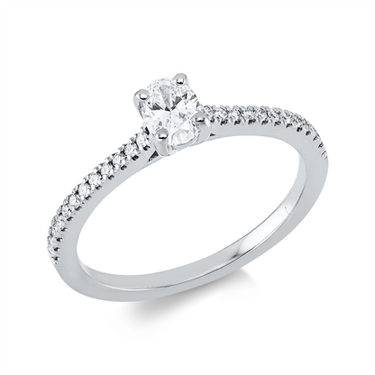 Solitaire mit Besatz Ring