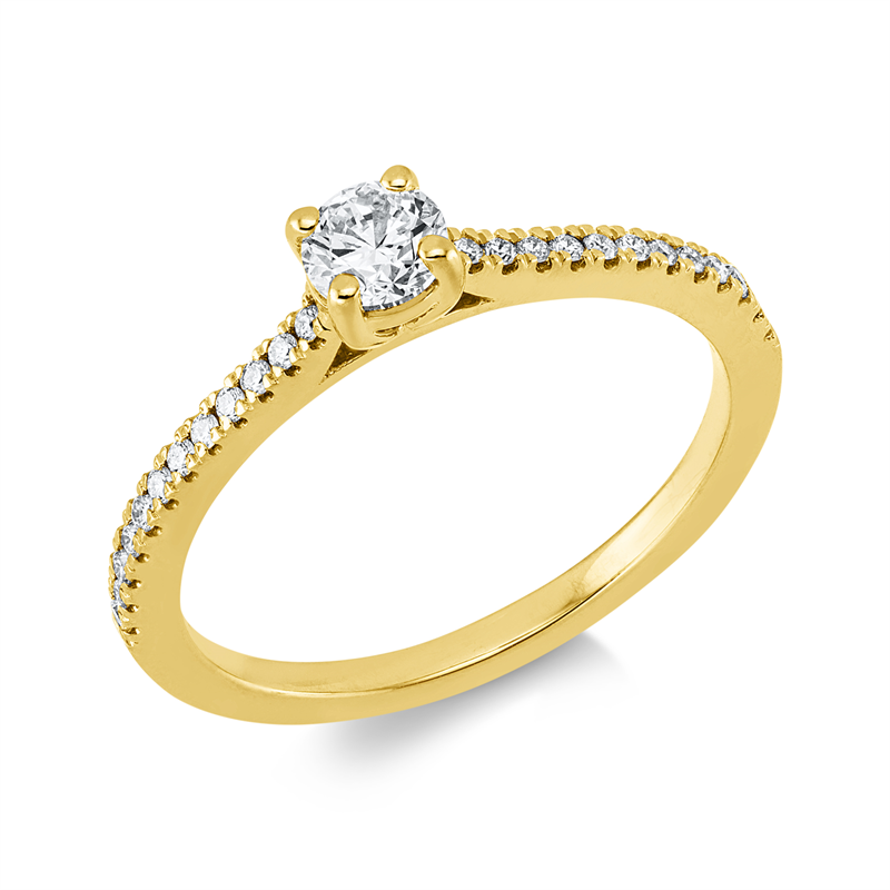 Solitaire mit Besatz Ring