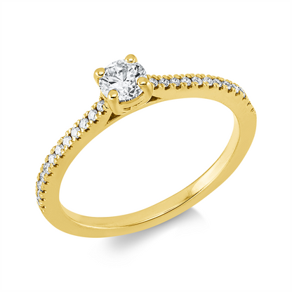 Solitaire mit Besatz Ring