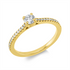 Solitaire mit Besatz Ring
