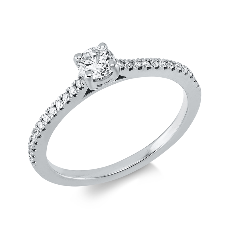 Solitaire mit Besatz Ring