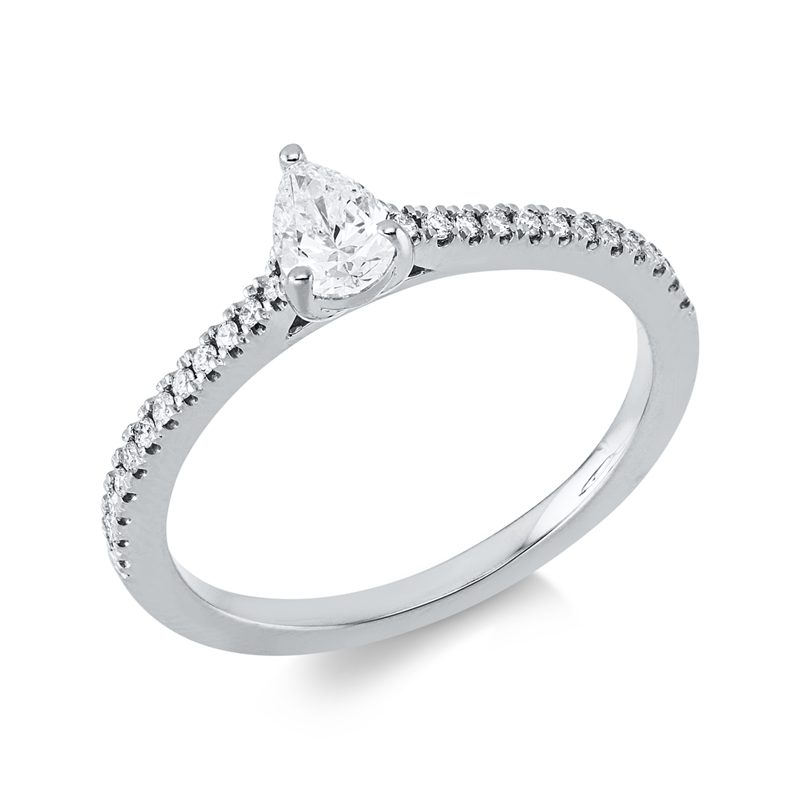 Solitaire mit Besatz Ring