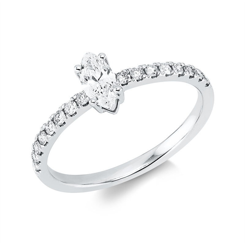 Solitaire mit Besatz Ring