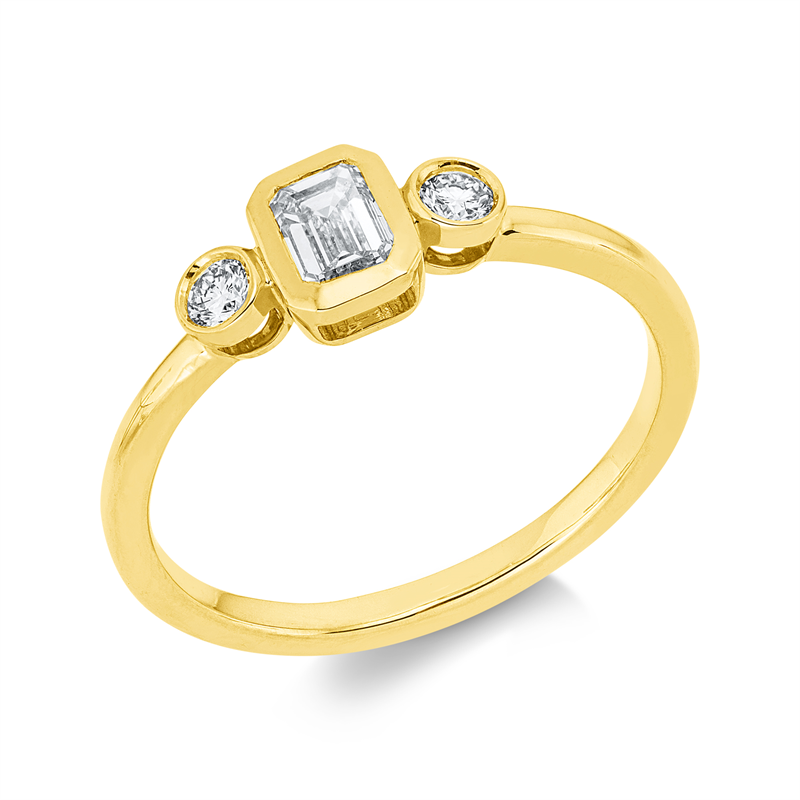 Solitaire mit Besatz Ring