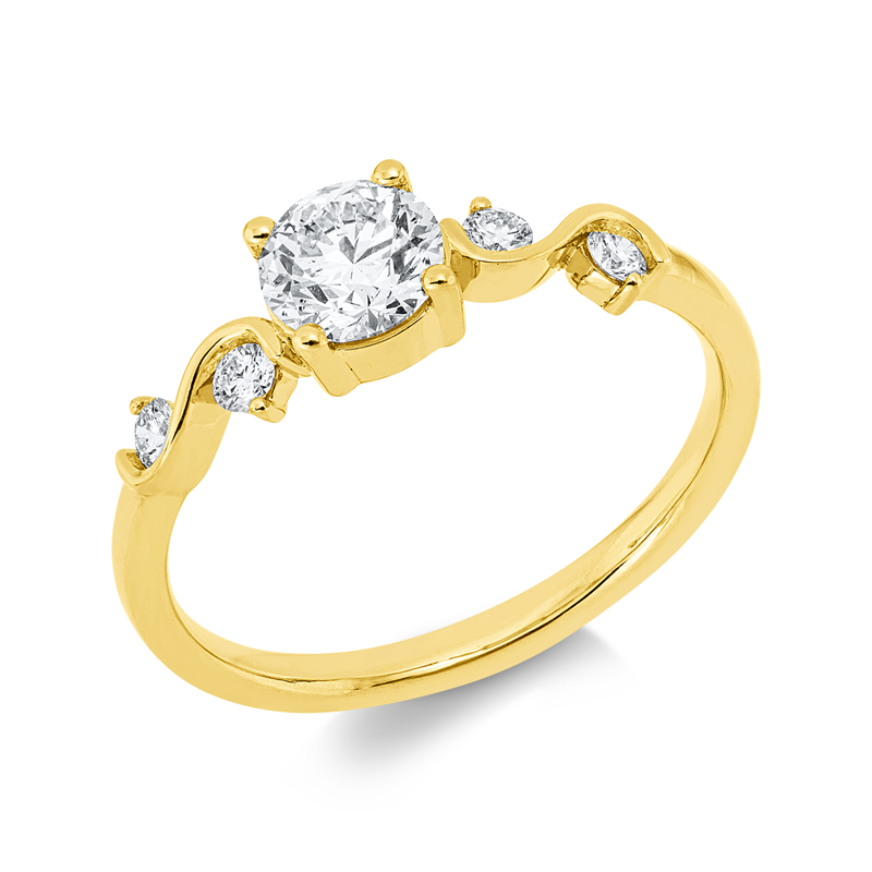 Solitaire mit Besatz Ring