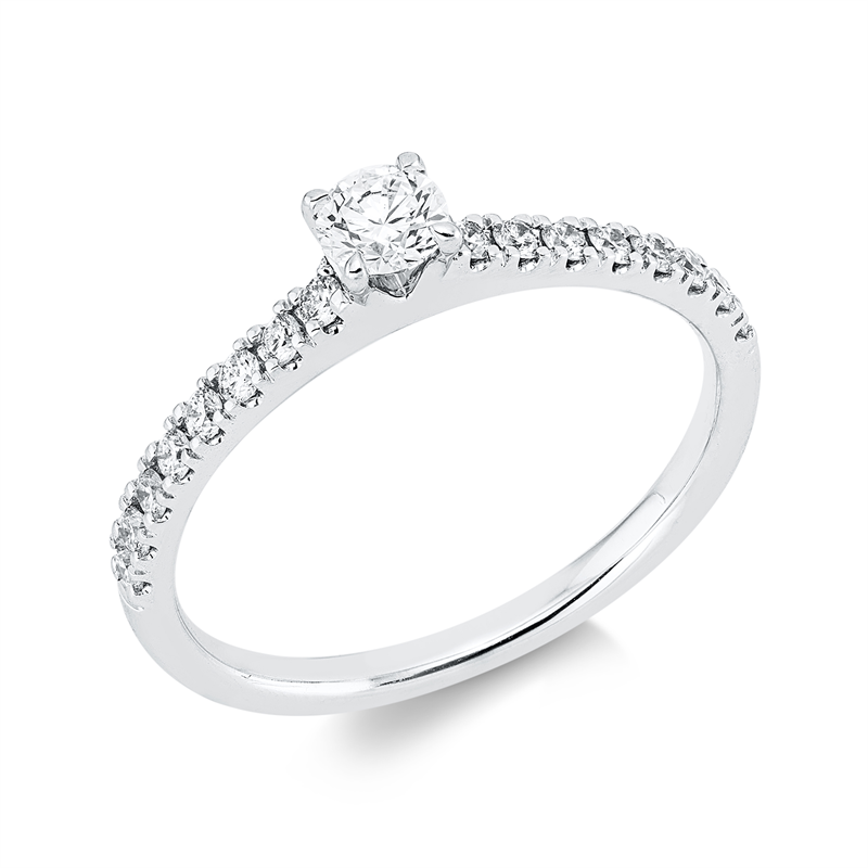 Solitaire mit Besatz Ring