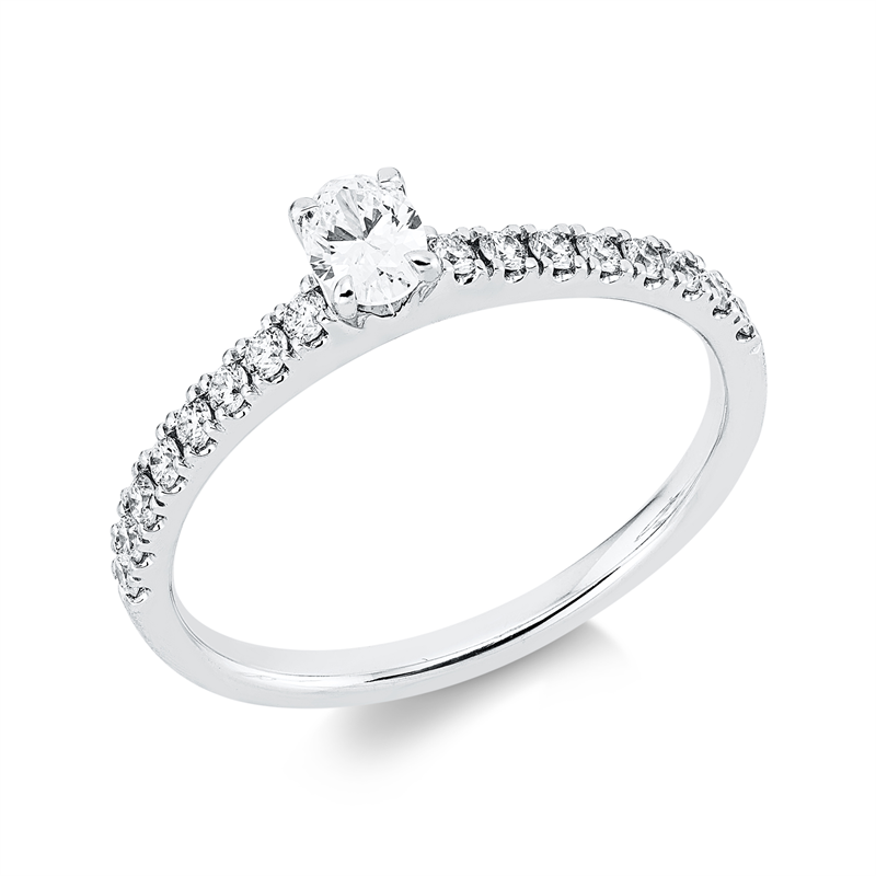 Solitaire mit Besatz Ring