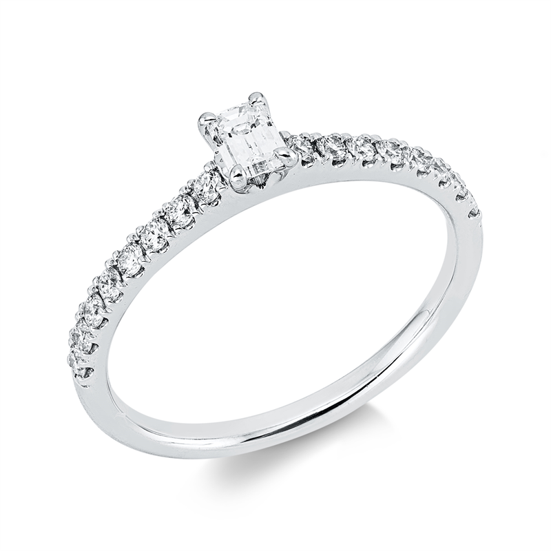 Solitaire mit Besatz Ring