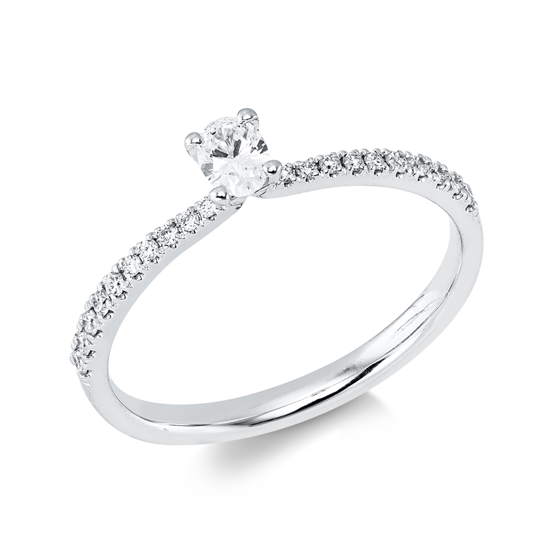 Solitaire mit Besatz Ring