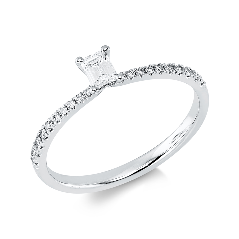Solitaire mit Besatz Ring