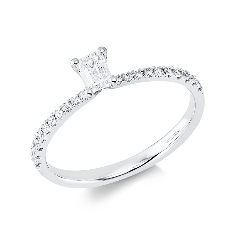 Solitaire mit Besatz Ring