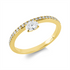 Solitaire mit Besatz Ring