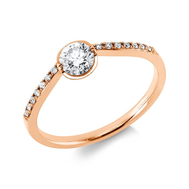 Solitaire mit Besatz Ring