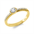Solitaire mit Besatz Ring