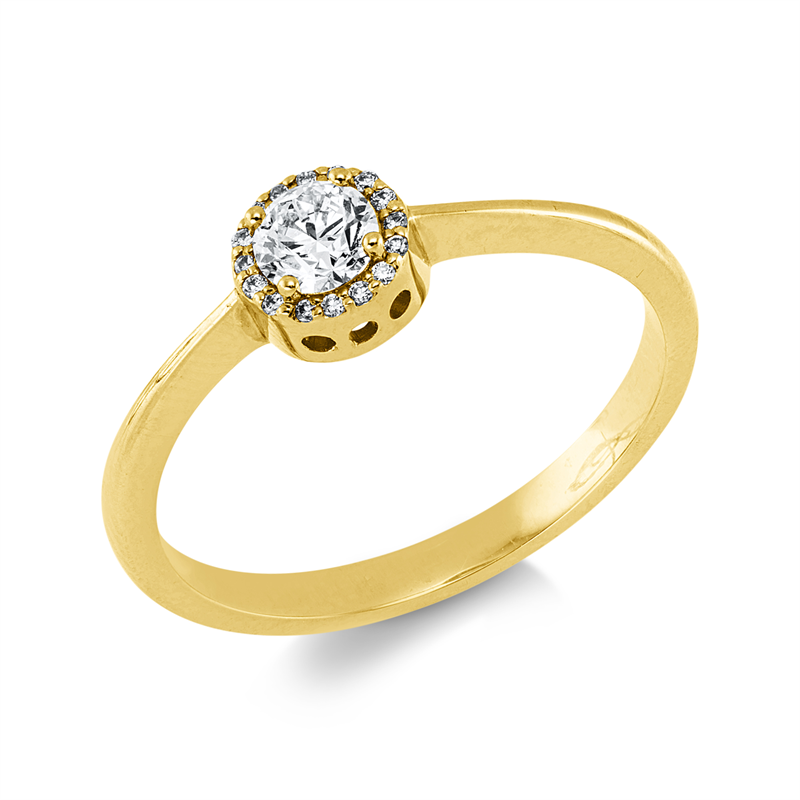 Solitaire mit Besatz Ring