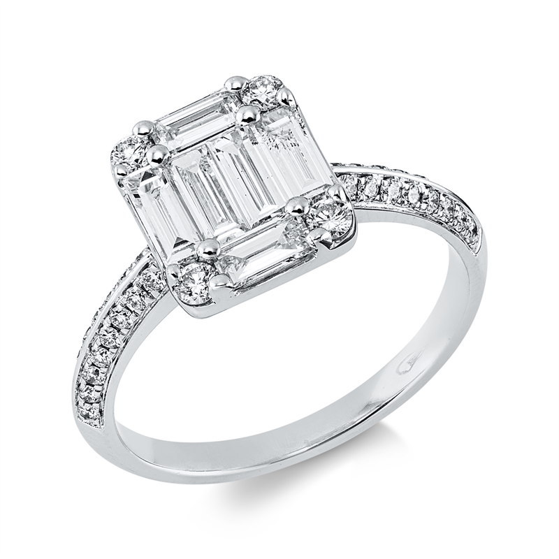 Baguette Illusion Ring