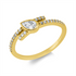 Solitaire mit Besatz Ring