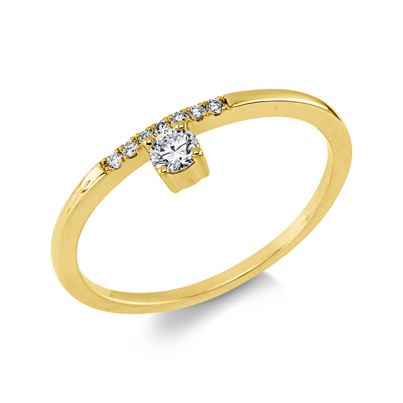 Solitaire mit Besatz Ring