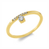 Solitaire mit Besatz Ring