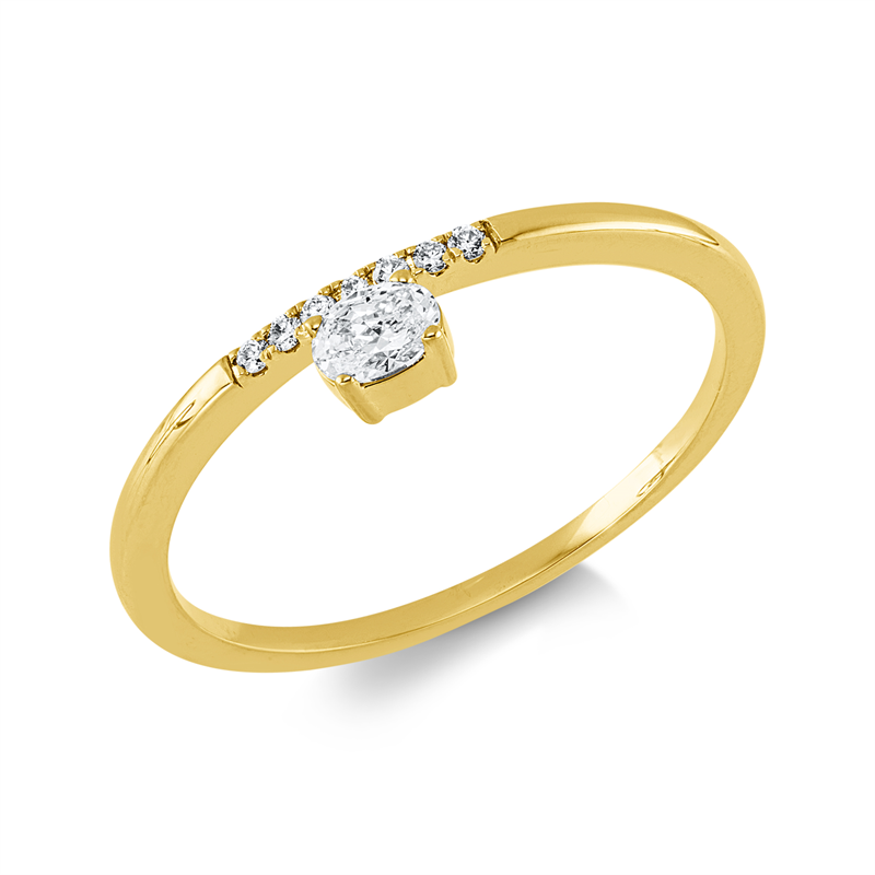 Solitaire mit Besatz Ring