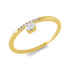 Solitaire mit Besatz Ring
