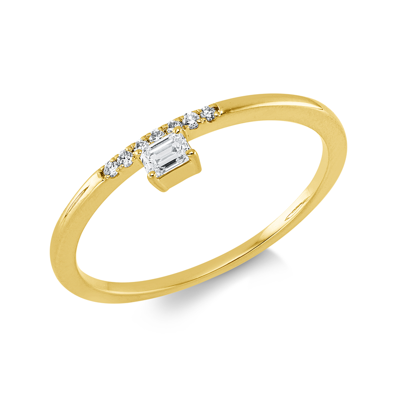 Solitaire mit Besatz Ring