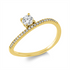 Solitaire mit Besatz Ring