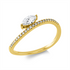 Solitaire mit Besatz Ring