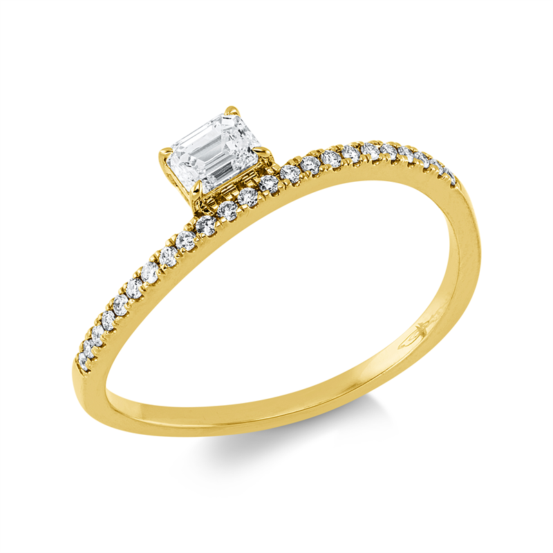 Solitaire mit Besatz Ring