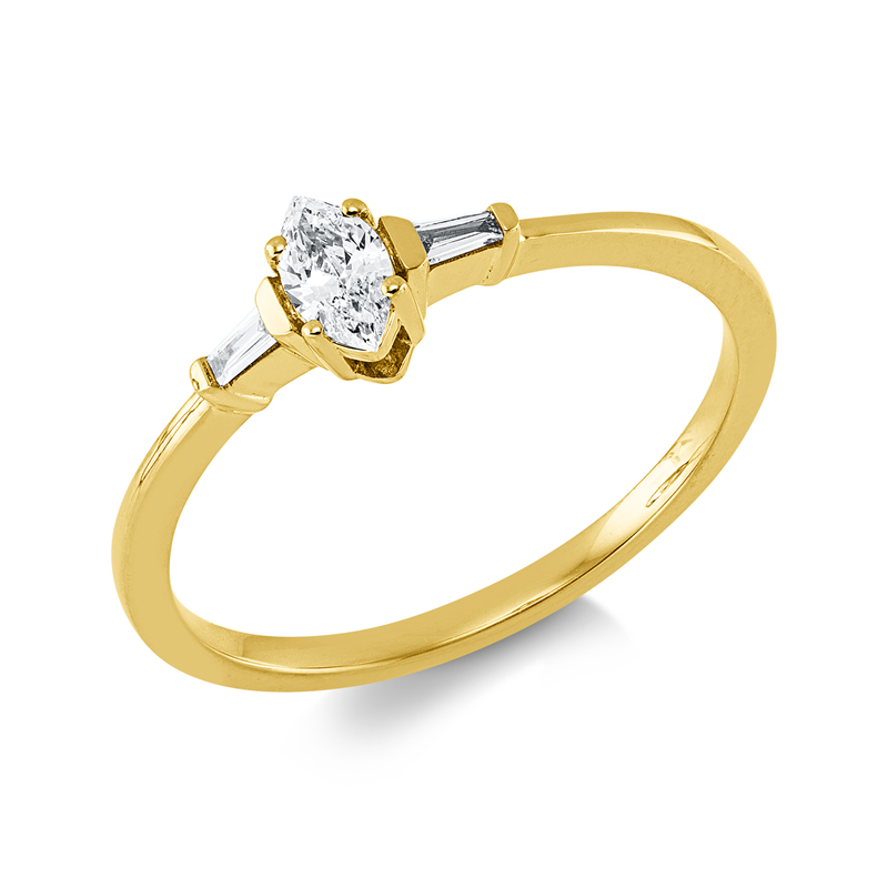 Solitaire mit Besatz Ring
