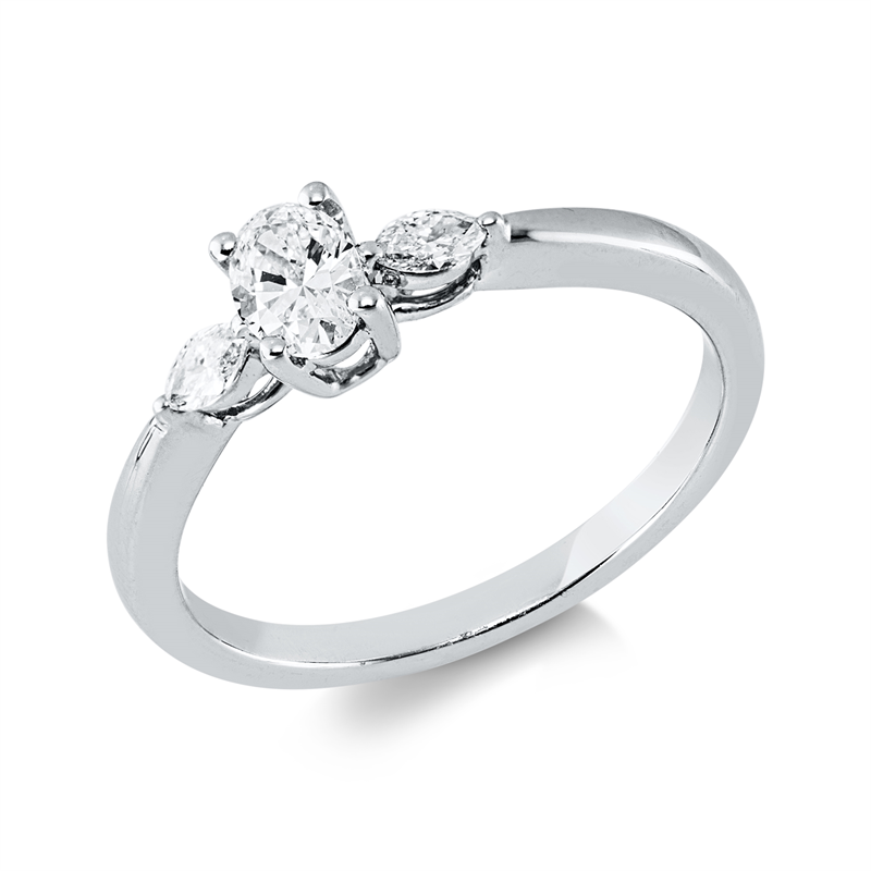 Solitaire mit Besatz Ring