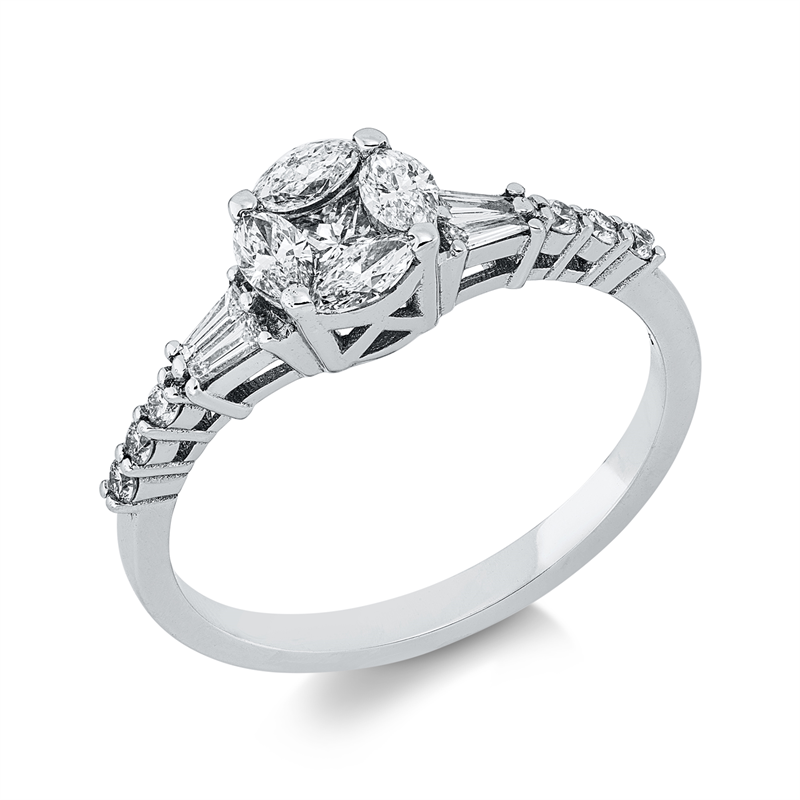 Baguette Illusion Ring