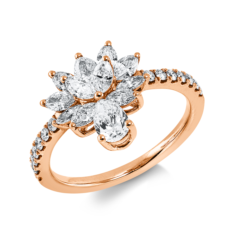 Mehrfachsteinbesatz Ring