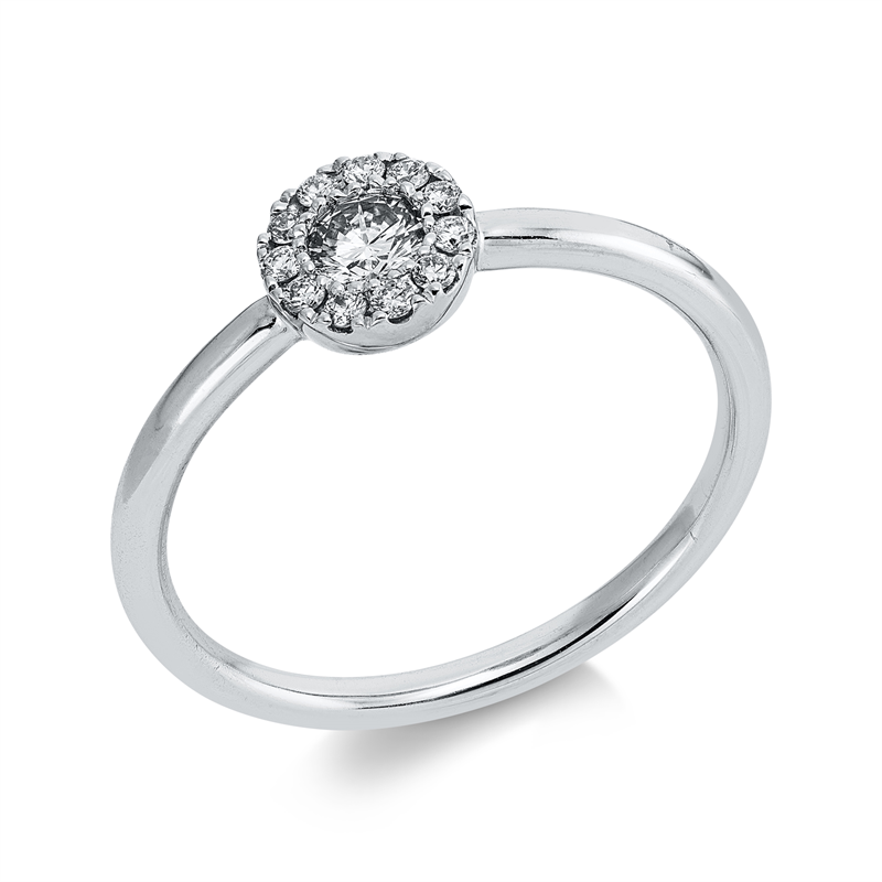 Solitaire mit Besatz Ring