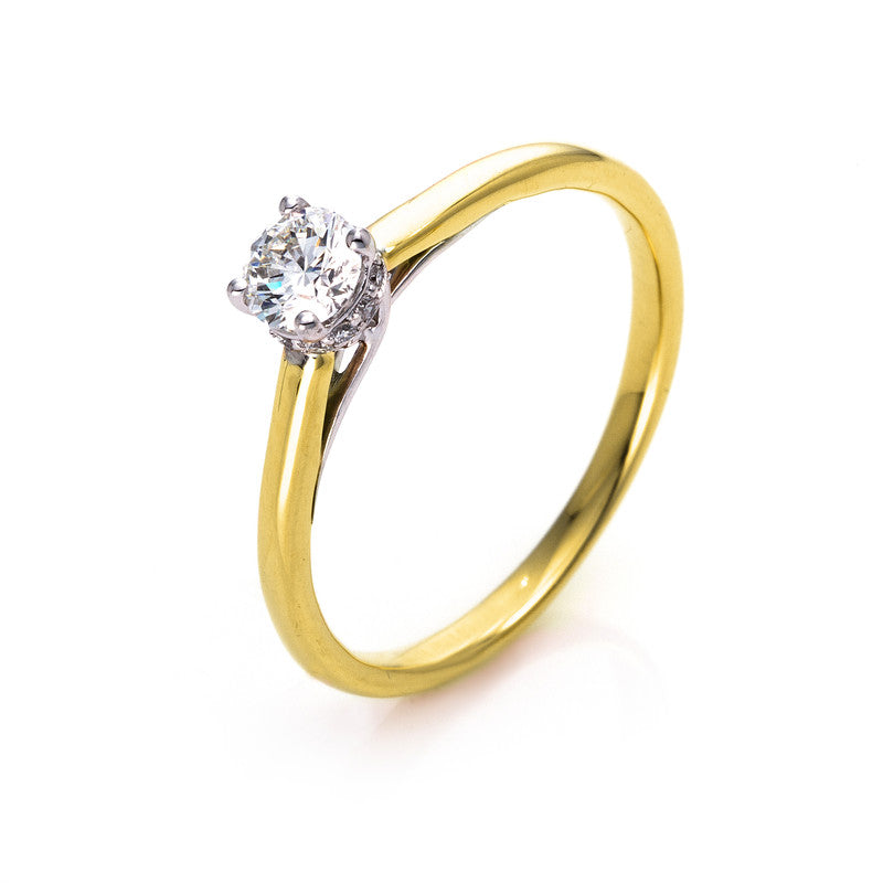Solitaire mit Besatz Ring