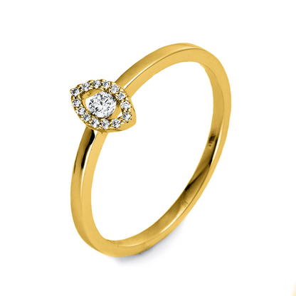Solitaire mit Besatz Ring