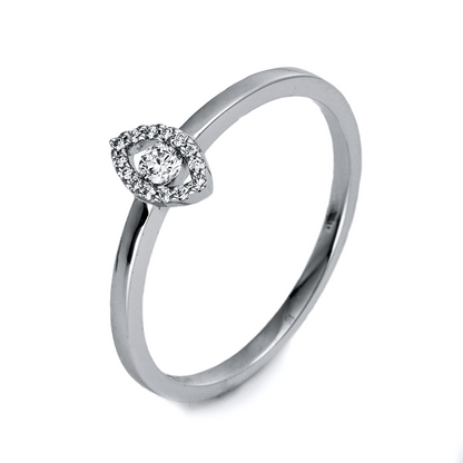 Solitaire mit Besatz Ring