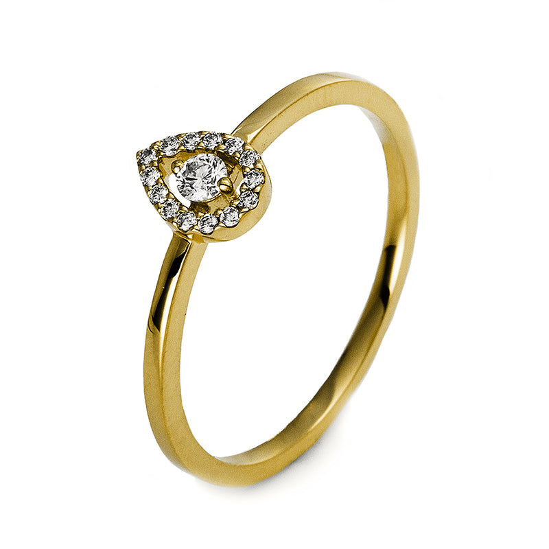 Solitaire mit Besatz Ring