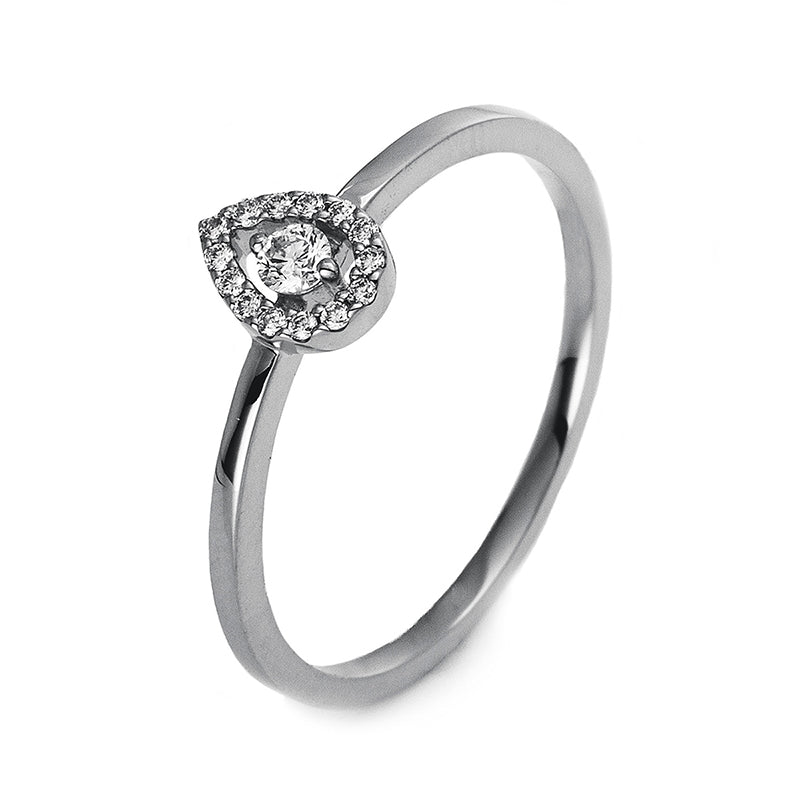 Solitaire mit Besatz Ring