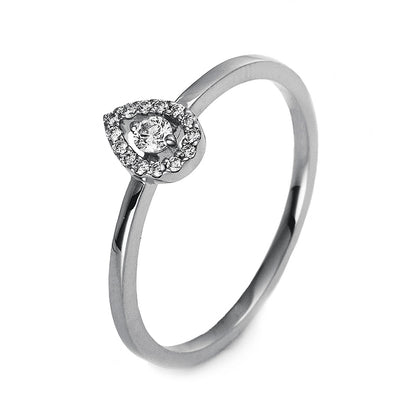 Solitaire mit Besatz Ring