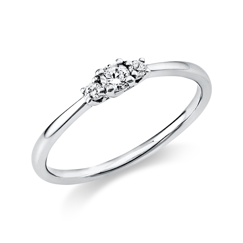 Solitaire mit Besatz Ring