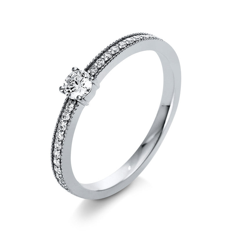 Solitaire mit Besatz Ring
