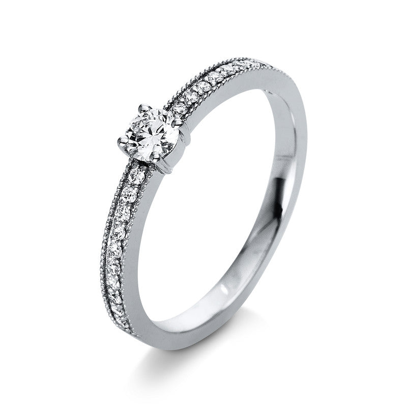 Solitaire mit Besatz Ring