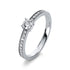 Solitaire mit Besatz Ring